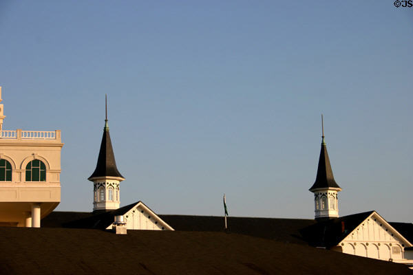 Twin spires of Churchill Downs racetrack. Louisville, KY.