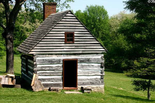 Log outbuilding on grounds of Locust Grove. Louisville, KY.