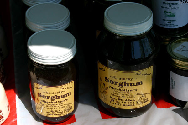 Kentucky Sorghum with cherries at crafts festival at Locust Grove. Louisville, KY.
