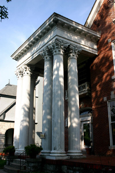 Neoclassical Beaux Arts front porch (507 N Broadway). Lexington, KY.