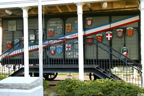 WW I Gratitude rail car given by France to Louisiana at Old State Capitol. Baton Rouge, LA.