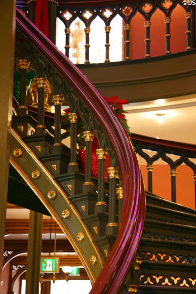 Details of spiral staircase in Old State Capitol. Baton Rouge, LA.