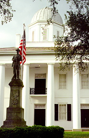 East Feliciana Parish Courthouse (1840) (St. Helena & Liberty Sts.). Clinton, LA. Style: Greek Revival. On National Register.