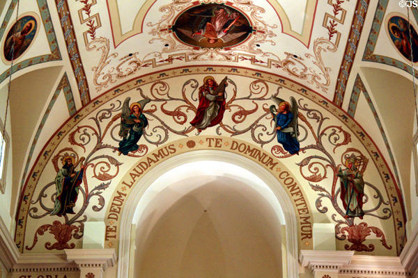 Musical angels mural on back wall of St. Louis Cathedral. New Orleans, LA.