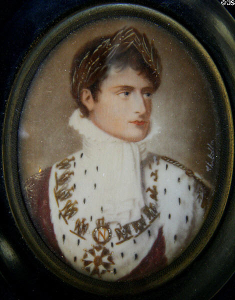 Miniature portrait of Emperor Napoleon (early 19thC) at Cabildo Museum. New Orleans, LA.
