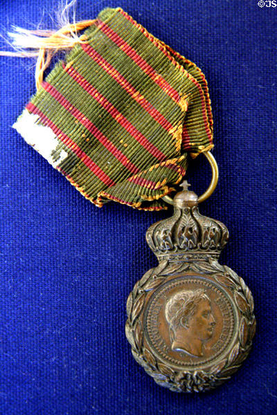 St Helena Service Medal (1857) presented by Napoleon III to soldiers of Napoleon I at Cabildo Museum. New Orleans, LA.