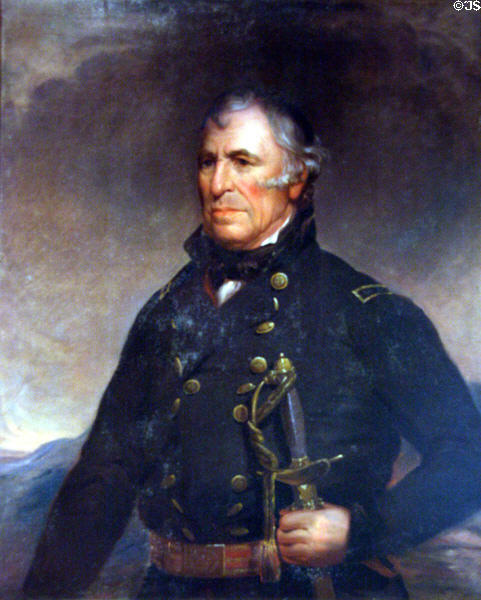 Portrait of Zachary Taylor (1847) painted by William Garl Brown while Taylor on campaign in Mexico at Cabildo Museum. New Orleans, LA.