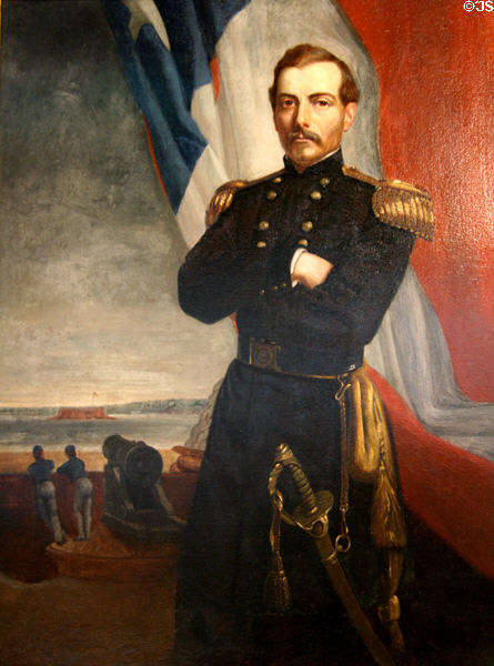 Portrait of Confederate General Pierre Gustave Toutant Beauregard (1861) by Thomas Cantwell Healy at Cabildo Museum. New Orleans, LA.