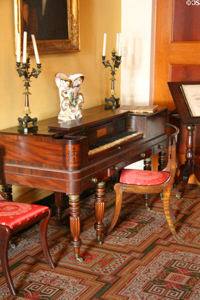 Piano in parlor of Hermann Grima House. New Orleans, LA.