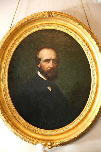 Portrait of architect James Gallier, Jr. (1827-68) at Gallier House. New Orleans, LA.