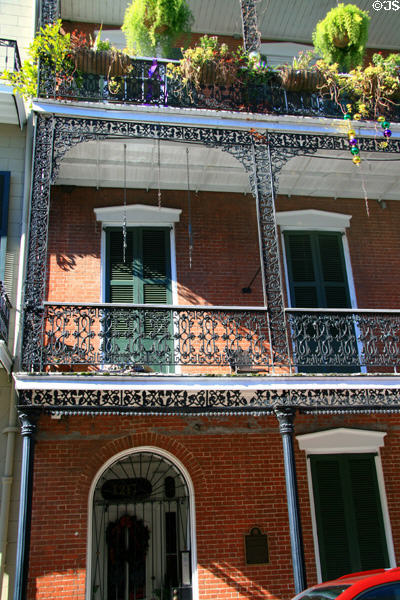 Dominique Bouligny House (1831) (1217 Royal St.). New Orleans, LA.