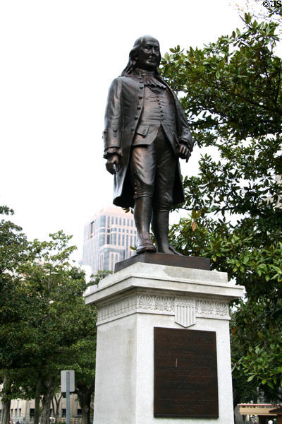 Statue of Benjamin Franklin (1706-90) erected 1926. New Orleans, LA.