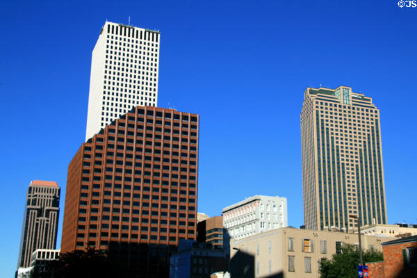 Central business district skyline of New Orleans. New Orleans, LA.