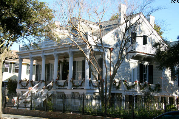 Raised American cottage (1433 Philip St.) in Garden District. New Orleans, LA.