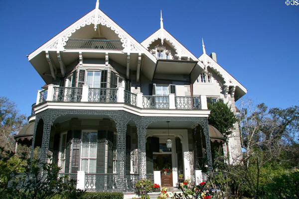Roofline of Koch-Mays House (1860-70) (2627 Coliseum St.) in Garden District. New Orleans, LA.