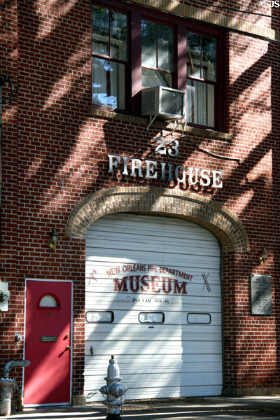 New Orleans Fire Department Museum at former 23 Firehouse (1135 Washington Ave.) in Garden District. New Orleans, LA.