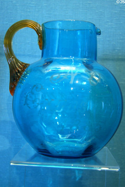 Jug (1885) made for World's Cotton Exposition by Boston & Sandwich Glass Co. of Sandwich, MA, at New Orleans Museum of Art. New Orleans, LA.