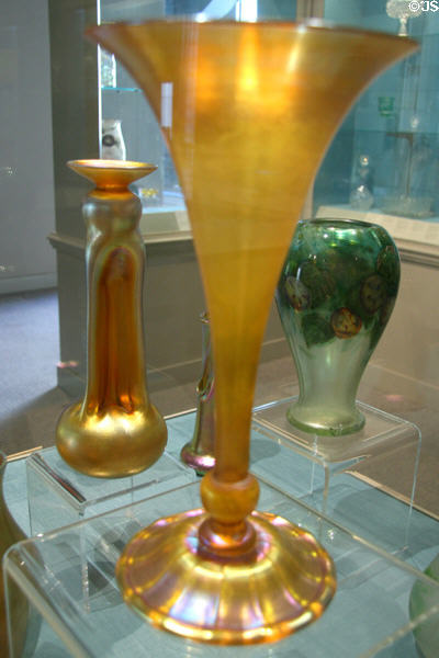 Trumpet vase (c1910-15) by Louis Comfort Tiffany of Long Island, NY, at New Orleans Museum of Art. New Orleans, LA.
