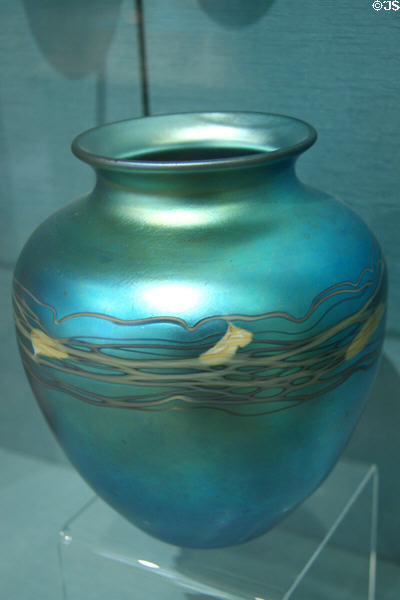 Aurene vase (c1905-10) by Frederick Carder of Steuben Glass of Corning, NY, at New Orleans Museum of Art. New Orleans, LA.