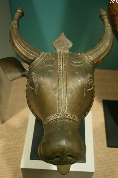 Buffalo head mask (19thC) from Karnataka, India, at New Orleans Museum of Art. New Orleans, LA.