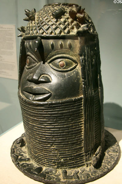 Edo peoples iron head (18thC) from Benin Kingdom, Nigeria, at New Orleans Museum of Art. New Orleans, LA.