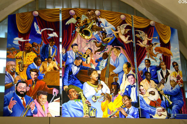 Musical mural at New Orleans Airport. New Orleans, LA.