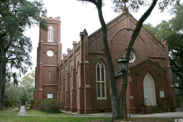 Grace Episcopal Church (1860) (11621 Ferdinand St.). St. Francisville, LA. Style: Gothic Revival. Architect: Charles Nevitt Gibbons. On National Register.