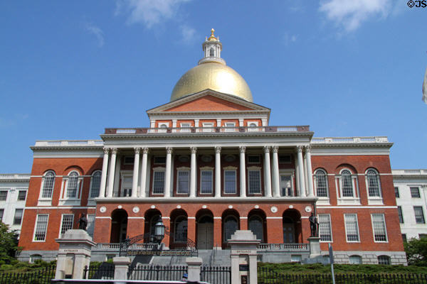 Massachusetts State House (1795-8) (Beacon St.). Boston, MA. Architect: Charles Bulfinch.