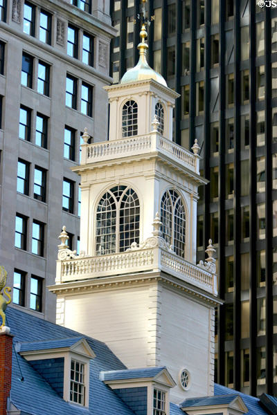 Tower on Old State House. Boston, MA.