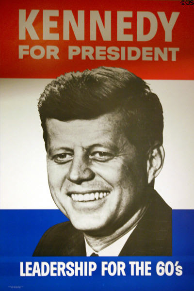 Kennedy for President poster in JFK Library. Boston, MA.