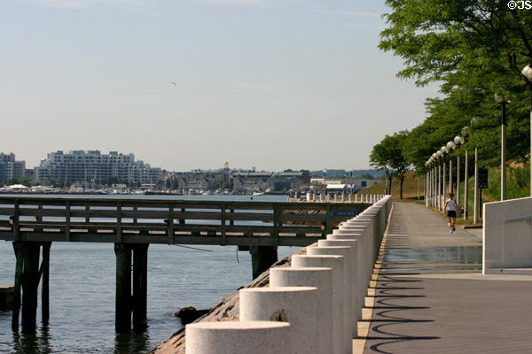 Waterfront path beside JFK Library. Boston, MA.