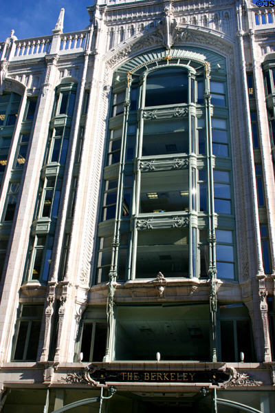 Bay windows of The Berkeley. Boston, MA.