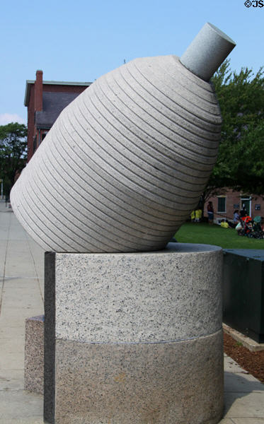 Sculpture of bobbin (1990) by Robert Cumming at Boarding House Park in Lowell National Historical Park (on French St.). Lowell, MA.