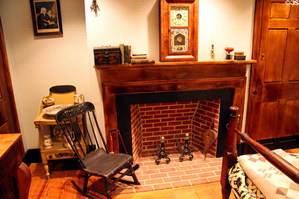 Boarding house mistress bedroom fireplace at Boott Cotton Mills Boarding House. Lowell, MA.