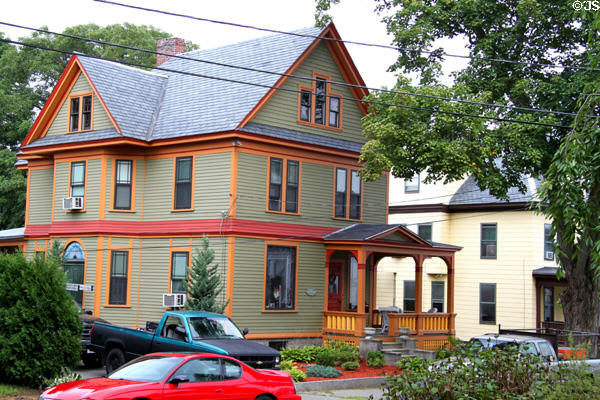 Sherman-Berry House (1893) (163 Dartmouth St.) in Tyler Park Historic District. Lowell, MA. Style: Queen Anne.
