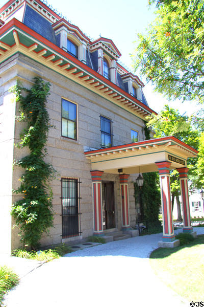Fall River Historical Society Museum (aka Andrew Robeson House) (1842) (451 Rock St.). Fall River, MA. Style: Second Empire. Architect: Samuel Barrett Cushing & James Scott.