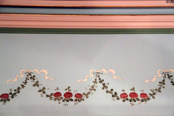 Painted trim at Fall River Historical Society Museum. Fall River, MA.