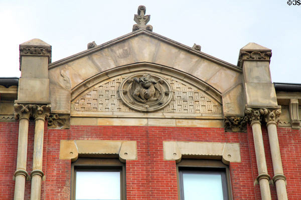 Academy Building decorative dragon. Fall River, MA.