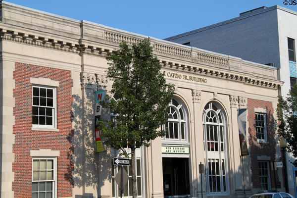 New Bedford Art Museum in former The Vault bank building (1918) (608 Pleasant St.). New Bedford, MA. Style: Neo-Georgian.