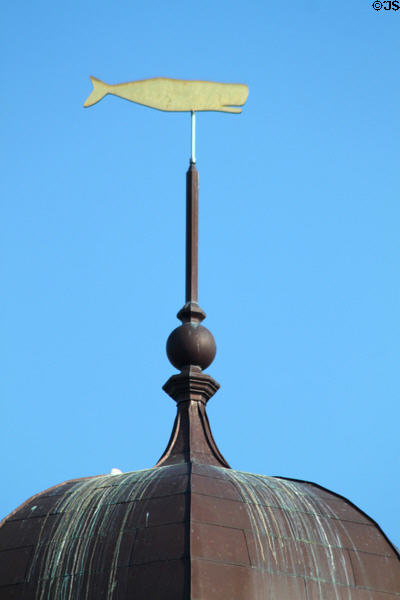 Whale finial atop New Bedford Whaling Museum. New Bedford, MA.