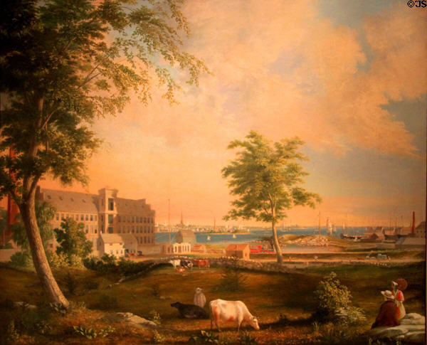 Wamsutta Mills painting (c1853) by William Allen Wall at New Bedford Whaling Museum. New Bedford, MA.
