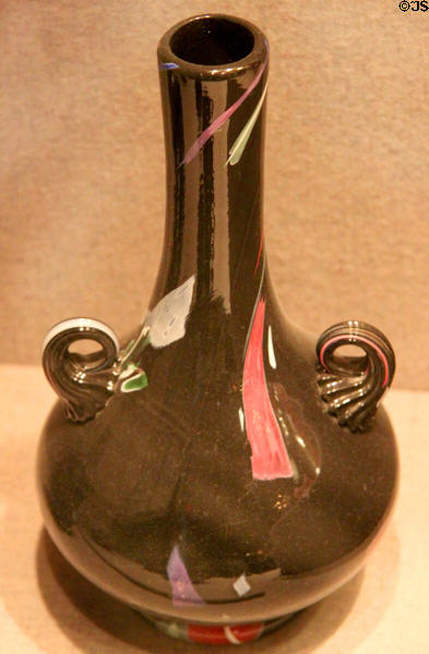 Lava glass vase (c1878) by Mount Washington Glass Co. of New Bedford at New Bedford Whaling Museum. New Bedford, MA.