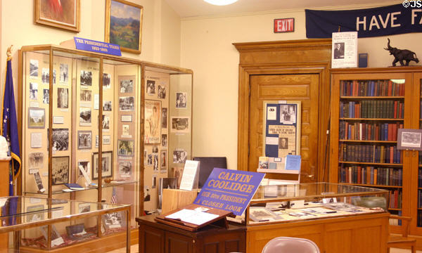 Mementos of Calvin Coolidge in his Presidential Library. Northampton, MA.