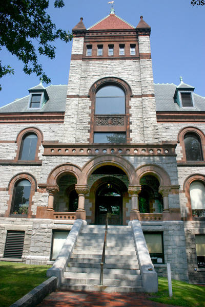 Victorian Romanesque building (99 Main St.). Northampton, MA.
