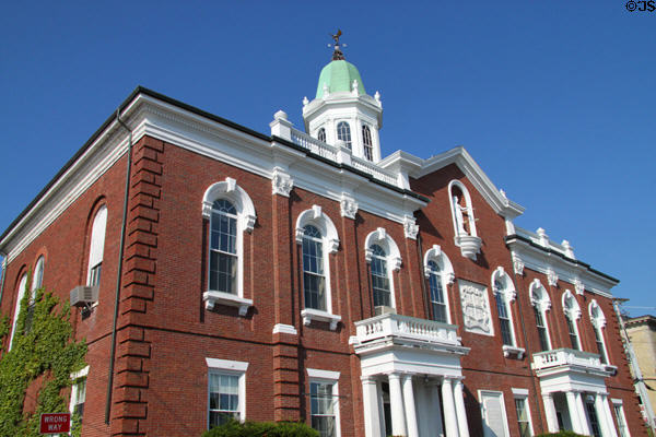 Plymouth County Court House (1820, 1857, 1962) (Russell St.). Plymouth, MA. Style: Italianate. Architect: John Bates; James Ford; C. D. Howland; Jason Perkins; Edmund Robbins.