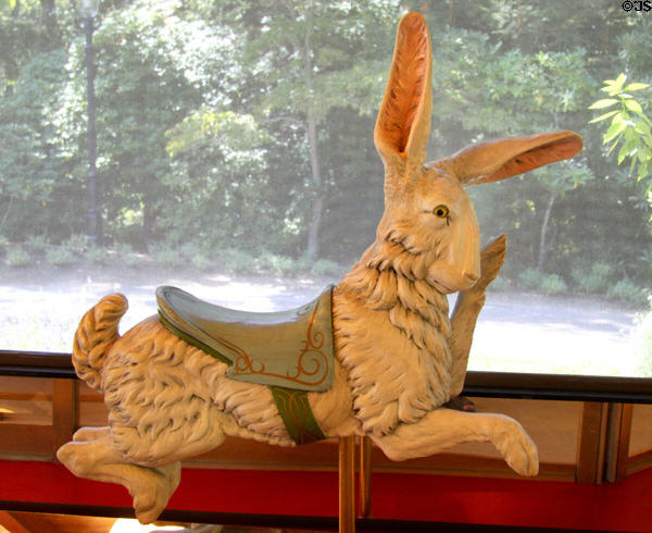 Flirting rabbit carousel figure (1903-29) by Dentzel Carousel Co. of Philadelphia at Heritage Plantation. Sandwich, MA.