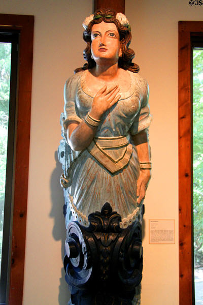 Figurehead (c1875) from British or American ship at Heritage Plantation. Sandwich, MA.