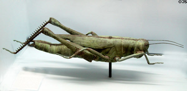 Grasshopper copper weathervane (c1875-99) attrib. to L.W. Cushing & Son of Waltham at Heritage Plantation. Sandwich, MA.