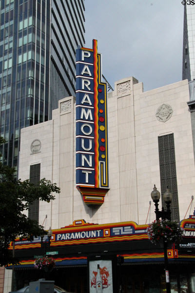 Paramount Theatre (1930) (559 Washington St.). Boston, MA. Style: Art Deco. Architect: Arthur H. Bowditch.