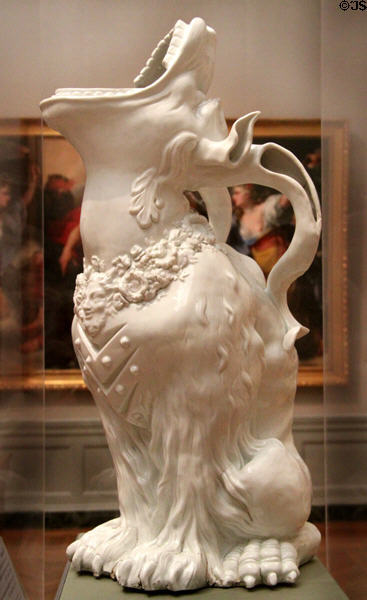 Dragon porcelain figure (1730) attrib. to Johann Gottlieb Kirchner by Meissen Manuf. at Museum of Fine Arts. Boston, MA.